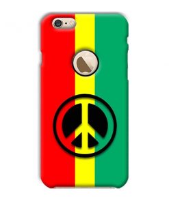 Peace Symbol Design Custom Back Case for Apple iPhone 8 Plus with Logo Cut