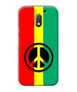 Peace Symbol Design Custom Back Case for Motorola Moto E3 3rd Gen