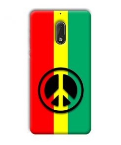 Peace Symbol Design Custom Back Case for Nokia 6