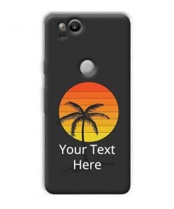 Sunset Beach Design Custom Back Case for Google Pixel 2