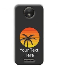 Sunset Beach Design Custom Back Case for Motorola Moto C