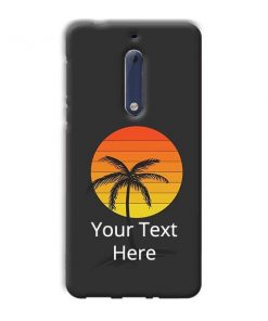 Sunset Beach Design Custom Back Case for Nokia 5