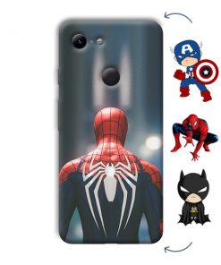Spider Design Custom Back Case for Google Pixel 3