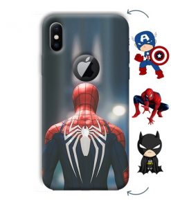 Spider Design Custom Back Case for Apple iPhone X with Logo Cut