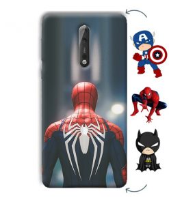 Spider Design Custom Back Case for Nokia 8