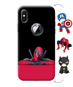 Superhero Design Custom Back Case for Apple iPhone X with Logo Cut