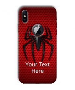 Spider Logo Design Custom Back Case for Apple iPhone X with Logo Cut