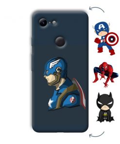 Superhero Design Custom Back Case for Google Pixel 3 XL