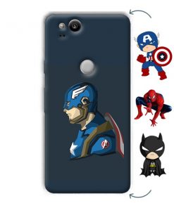Superhero Design Custom Back Case for Google Pixel 2