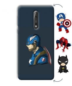 Superhero Design Custom Back Case for Nokia 8