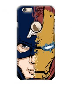Superhero Design Custom Back Case for Apple iPhone 8 Plus with Logo Cut