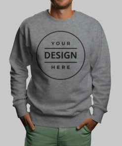 Grey Customized Photo Printed Sweatshirt