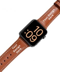 Brown Customized Leather Strap &amp; Band for Apple Watch iWatch