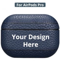Customized Leather Cover for Apple Air Pods PRO - Blue