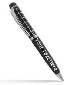 Black Color with Silver Rings Metal Customized Pen