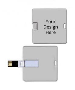 Square Shape Custom Printed Credit Card Pen Drive