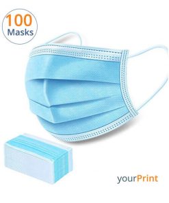 3 Ply Disposable Face Masks (Pack of 100 Masks)