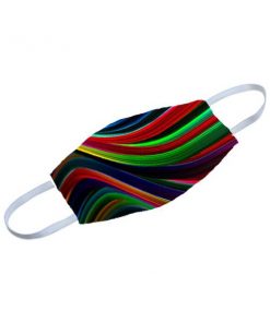 Multicolor waves Customized Reusable Face Mask