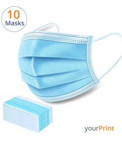 3 Ply Disposable Face Masks (Pack of 10 Masks)