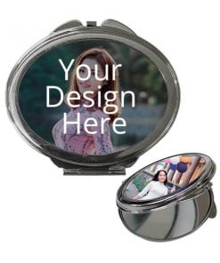 Oval Shaped Customized Photo Printed Portable Mirror