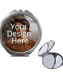 Circle Shaped Customized Photo Printed Portable Mirror