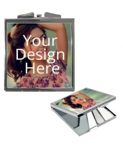 Square Shaped Customized Photo Printed Portable Mirror