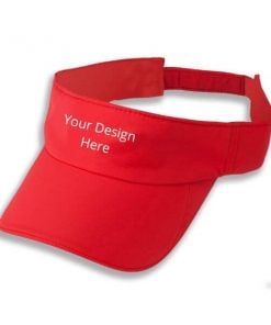 Red Visor Customized Printed Tennis Cap
