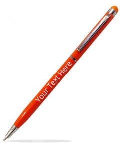 Orange Slim Metal Customized Pen
