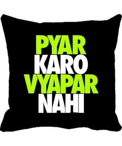 Pyaar Karo Design Custom Photo Pillow Cushion