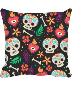 Skull Design Custom Photo Pillow Cushion