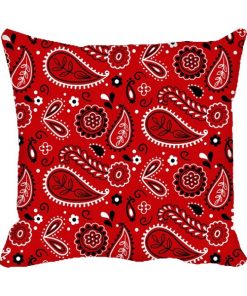 Paisley Red Design Custom Photo Pillow Cushion