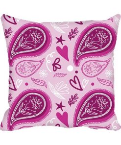 Paisley Pink Design Custom Photo Pillow Cushion