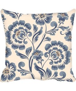 Blue Flowers Design Custom Photo Pillow Cushion