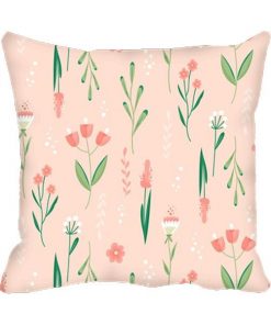 Floral Pink Design Custom Photo Pillow Cushion