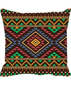 Geometrical Brown Design Custom Photo Pillow Cushion