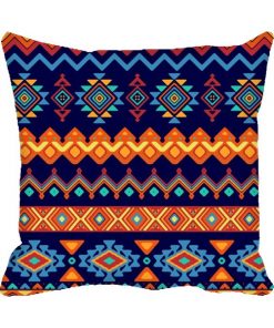 Geometrical Blue Design Custom Photo Pillow Cushion