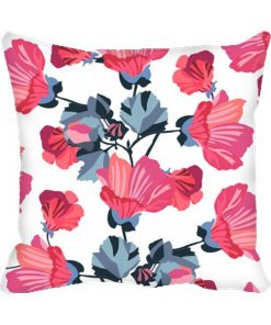 Red Flower Design Custom Photo Pillow Cushion