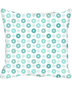 Circle Blue Design Custom Photo Pillow Cushion