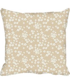 Floral Brown Design Custom Photo Pillow Cushion