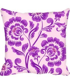 Floral Purple Design Custom Photo Pillow Cushion