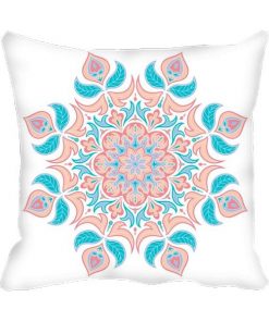 Floral Circle Design Custom Photo Pillow Cushion