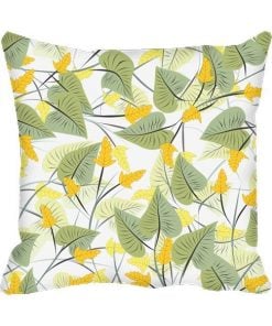 Yellow Flower Design Custom Photo Pillow Cushion