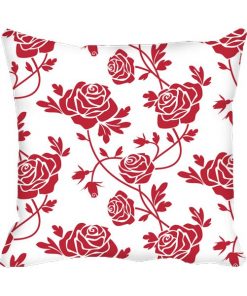 Dark Red Rose Design Custom Photo Pillow Cushion