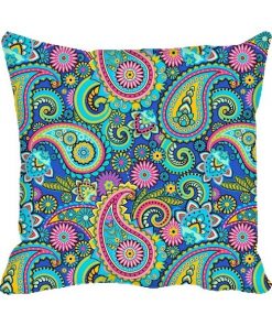 Blue Paisley Pattern  Design Custom Photo Pillow Cushion