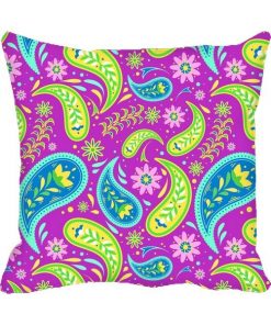 Paisley Purple  Design Custom Photo Pillow Cushion