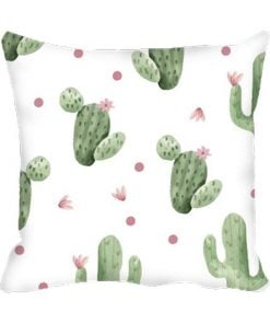 Cactus Pattern Design Custom Photo Pillow Cushion