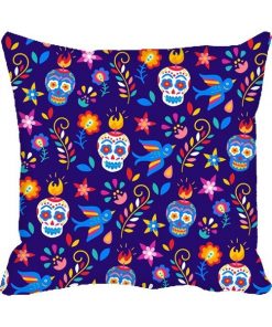 Skull Flower  Design Custom Photo Pillow Cushion