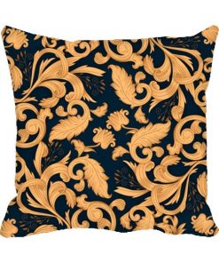 Golden Flower  Design Custom Photo Pillow Cushion