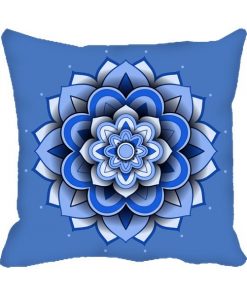 Big Blue Flower  Design Custom Photo Pillow Cushion