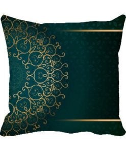Antique Dark Green Design Custom Photo Pillow Cushion